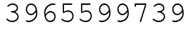 Число 3965599739.