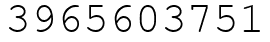 Число 3965603751.