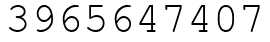 Число 3965647407.