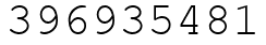 Число 396935481.