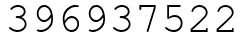 Число 396937522.