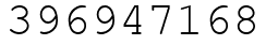 Число 396947168.