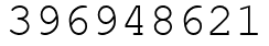 Число 396948621.