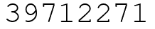 Число 39712271.