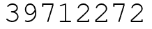 Число 39712272.
