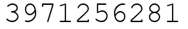 Число 3971256281.