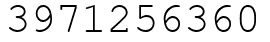 Число 3971256360.
