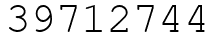 Число 39712744.