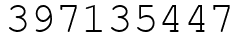 Число 397135447.