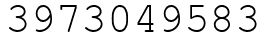 Число 3973049583.