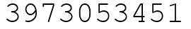 Число 3973053451.