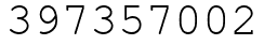 Число 397357002.