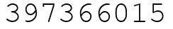 Число 397366015.