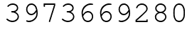 Число 3973669280.