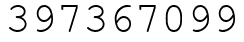 Число 397367099.