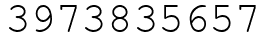 Число 3973835657.