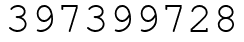 Число 397399728.