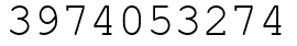 Число 3974053274.