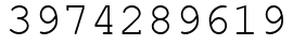 Число 3974289619.