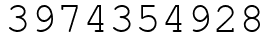 Число 3974354928.