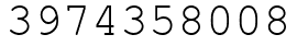 Число 3974358008.