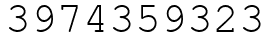 Число 3974359323.