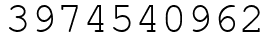 Число 3974540962.
