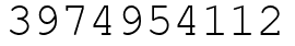 Число 3974954112.