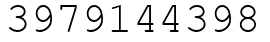 Число 3979144398.