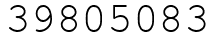 Число 39805083.