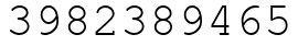 Число 3982389465.
