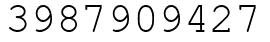 Число 3987909427.