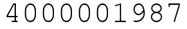 Число 4000001987.