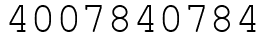 Число 4007840784.