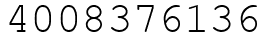 Число 4008376136.