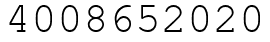 Число 4008652020.