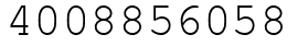 Число 4008856058.