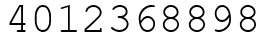 Число 4012368898.