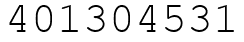 Число 401304531.