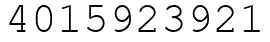 Число 4015923921.