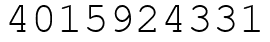 Число 4015924331.