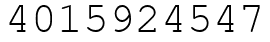 Число 4015924547.