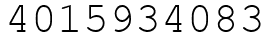 Число 4015934083.