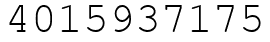 Число 4015937175.