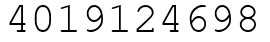 Число 4019124698.