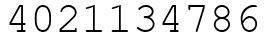 Число 4021134786.