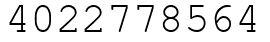 Число 4022778564.