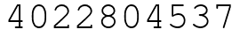 Число 4022804537.