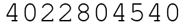 Число 4022804540.