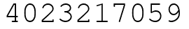 Число 4023217059.